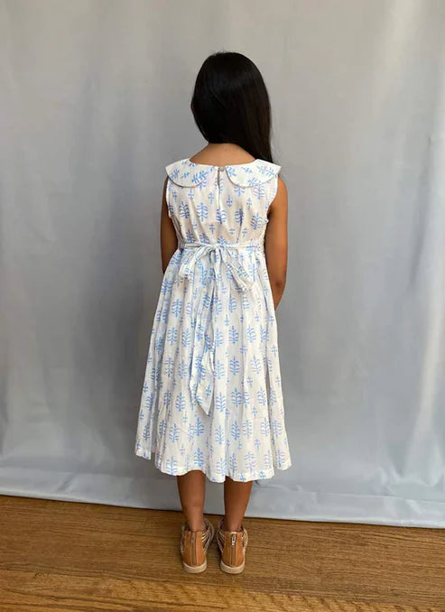 Block Print Girl’s Dress – Blue